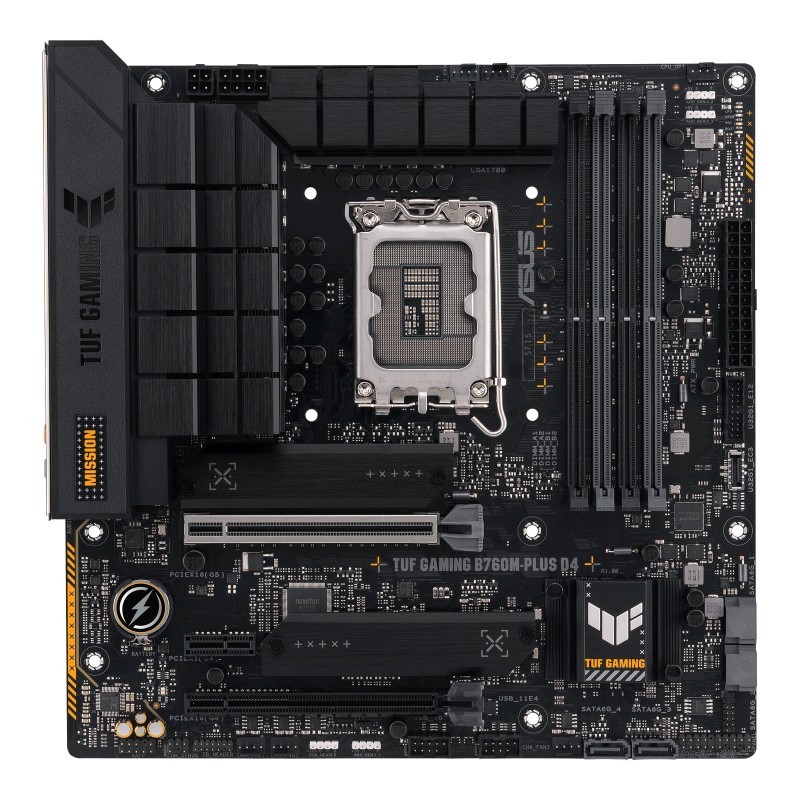 ASUS TUF GAMING B760M-PLUS D4 mATX Mainboard Sockel 1700 DP/HDMI/USB-C